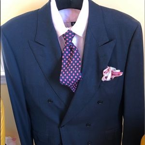 Canali DB suit very small nail head pattern very soft high twist fabric.